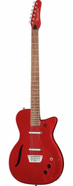 Danelectro 56 Vintage Baritone Red Metal set forfra