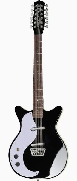 Danelectro 59 Dano 12 Lefthand BK set forfra