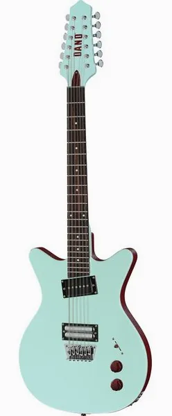 Danelectro Dan O. Cool 12 String Aqua set forfra