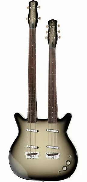 Danelectro DB604 Black Burst set forfra