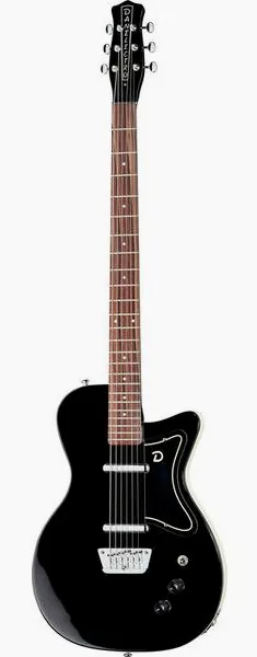 Danelectro DE56 Baritone Guitar BK set forfra