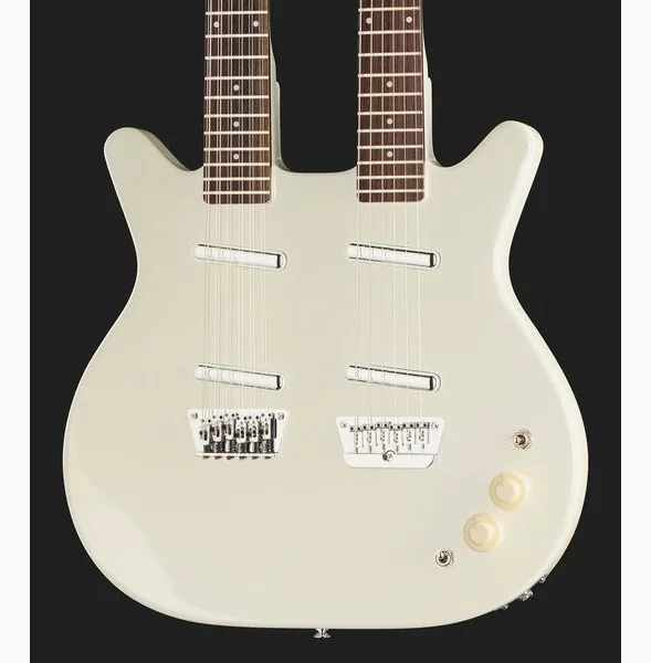 Danelectro Doubleneck 612 White, detalje 4