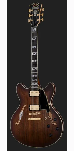 DAngelico Deluxe DC Satin Brown Burst, detalje 2