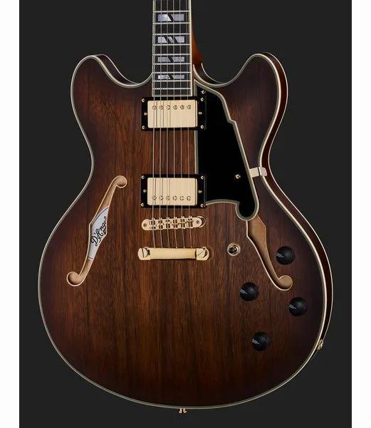 DAngelico Deluxe DC Satin Brown Burst, detalje 4