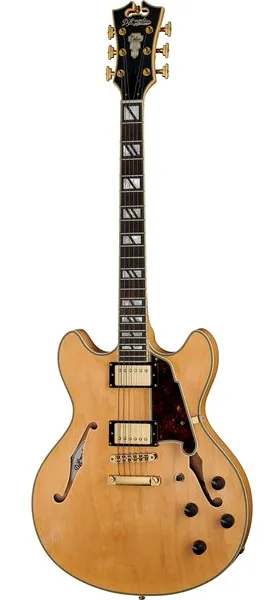 DAngelico Deluxe DC Satin Honey set forfra