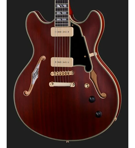 DAngelico Deluxe DC Satin Trans Wine, detalje 4