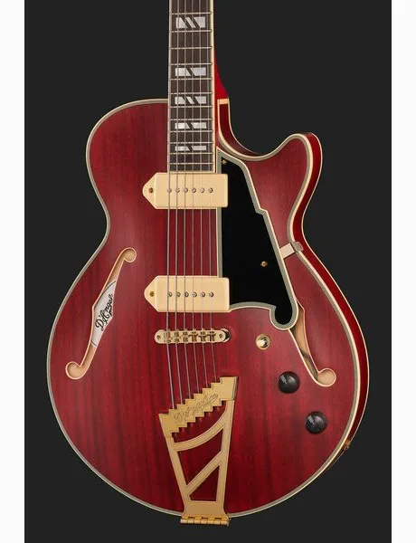 DAngelico DLX SS Barit. Satin Trans Wine, detalje 4