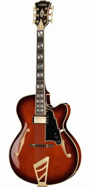 DAngelico Excel 16 Amaretto Burst set forfra