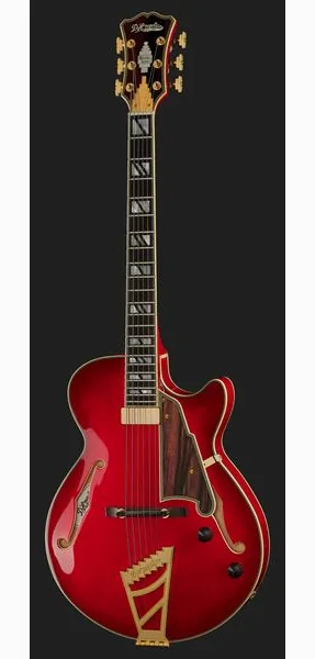 DAngelico Excel SS Soho Dark Cherry Burs, detalje 2