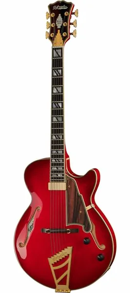 DAngelico Excel SS Soho Dark Cherry Burs set forfra