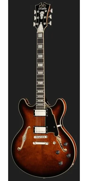 DAngelico Premier DC Brown Burst, detalje 2