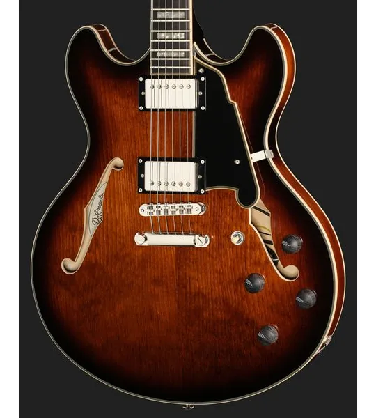 DAngelico Premier DC Brown Burst, detalje 4