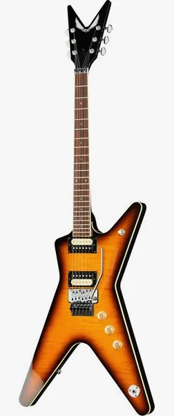 Dean Guitars ML 79 Floyd Flame Maple TBZ set forfra