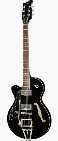 Duesenberg Starplayer TV Deep Black LH set forfra
