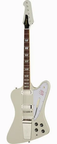 Epiphone 1963 Firebird V Vibrola PW set forfra