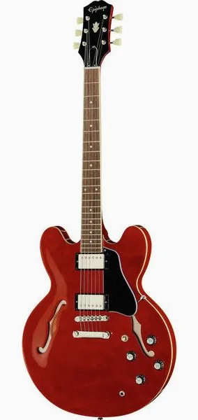 Epiphone ES-335 Cherry set forfra