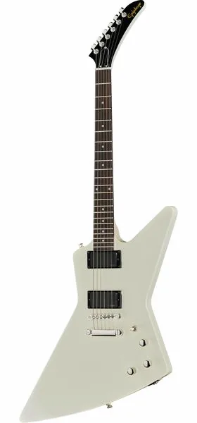 Epiphone Explorer 80s EMG Classic White set forfra