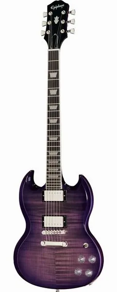 Epiphone SG Modern Figured Purple Burst set forfra