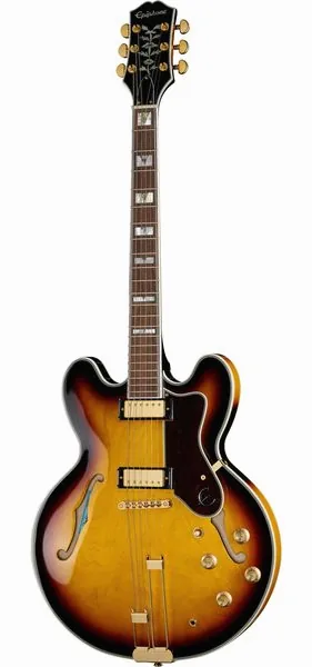 Epiphone Sheraton Vintage Sunburst set forfra
