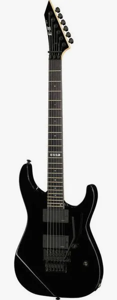 ESP E-II M-II Neck Thru BLK set forfra
