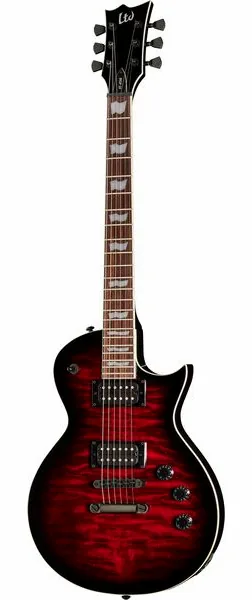 ESP LTD EC-256 QM Black Cherry SB set forfra