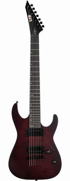ESP LTD M-207B DX Crimson Satin set forfra