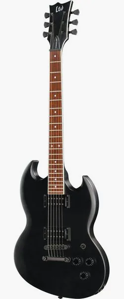 ESP LTD Volsung 200 Black Satin set forfra