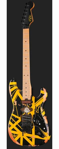 Evh Frankie Striped MN Relic B/Y, detalje 2