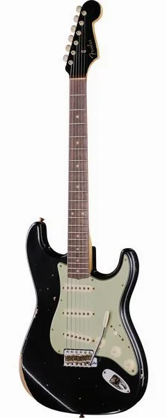 Fender 1960 Strat MP Relic Black set forfra