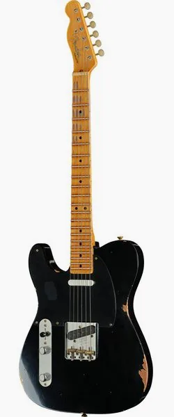 Fender 52 Tele Black Relic LH set forfra