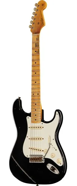 Fender 55 Strat BLK Journeyman Relic set forfra