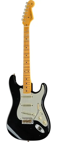 Fender 56 Strat Relic Aged Black LTD set forfra