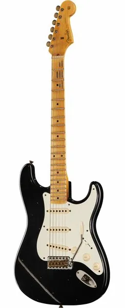 Fender 57 Strat BLK Journeyman Relic set forfra