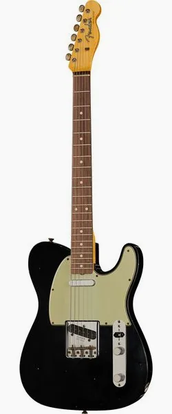 Fender 60 Tele BLK Journeyman Relic set forfra