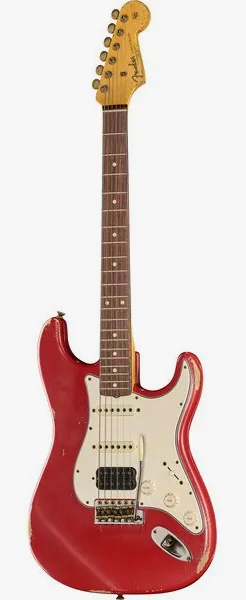Fender 61 Strat DAR Relic HSS MBAH set forfra