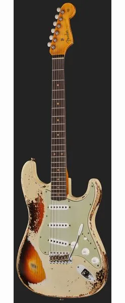 Fender 61 Strat SHR Aged V White 3TSB, detalje 2