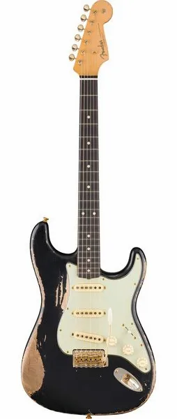 Fender 63 Strat Relic MBPW BK set forfra