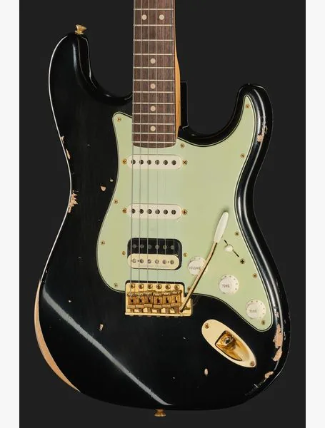 Fender 63 Strat RW Black Relic HSS, detalje 4