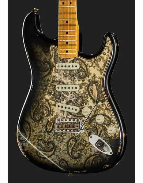 Fender 68 Strat Relic Black Paisley, detalje 4