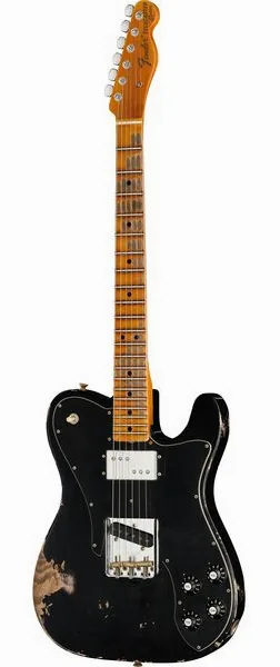Fender '70s Tele Custom Black HR LTD set forfra