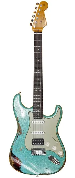 Fender Custom Deluxe Strat HB-S1 SFSP set forfra