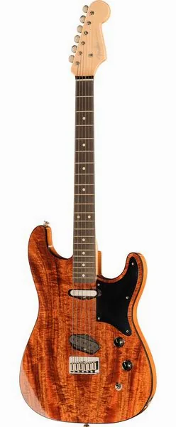Fender Custom Flame Koa Strat MBKM set forfra