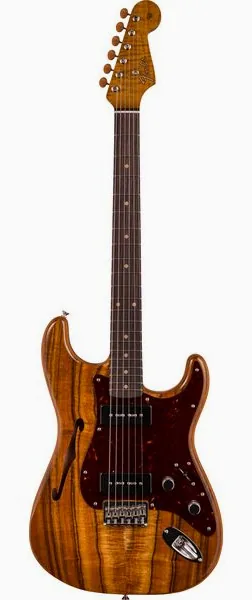 Fender LTD Artisan P90 Koa Strat AN set forfra