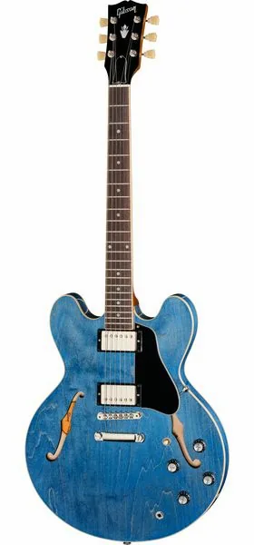 Gibson ES-335 Dot Ocean Blue set forfra