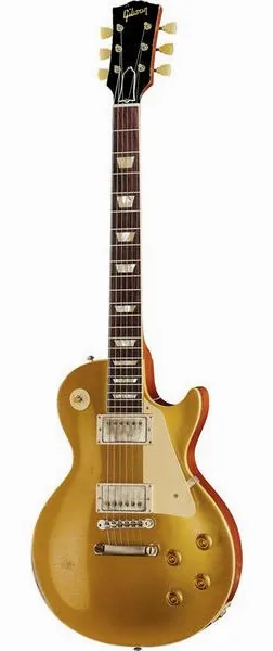 Gibson Les Paul 57 Goldtop UHA set forfra