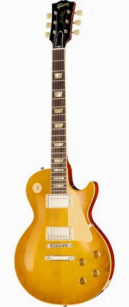 Gibson Les Paul 58 Lemon Burst LA set forfra