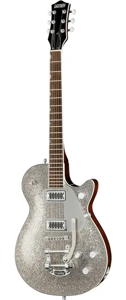 Gretsch EMTC Sparkle Jet FT SLV SPK set forfra