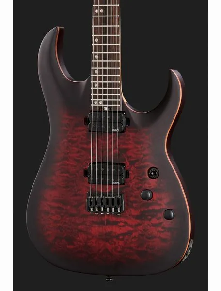 Harley Benton Amarok-6 BKRD Quilted Burst, detalje 4