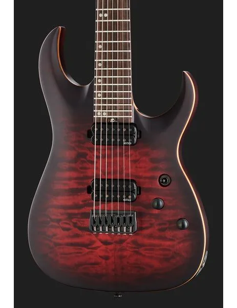 Harley Benton Amarok-7  BKRD Quilted Burst, detalje 4