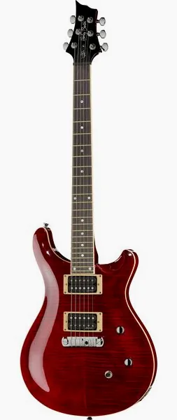 Harley Benton CST-24 Black Cherry Flame set forfra